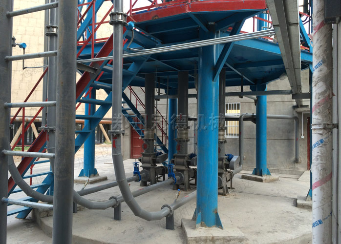 冠德機(jī)械石灰石粉氣力輸送現(xiàn)場